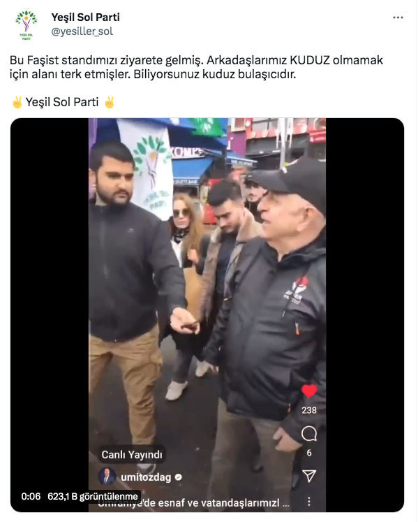 Yeşil Sol Parti kuduz havlamaya devam et' dedi Ümit Özdağ'dan 'sizin veterinerinizim' cevabı geldi - Resim: 0