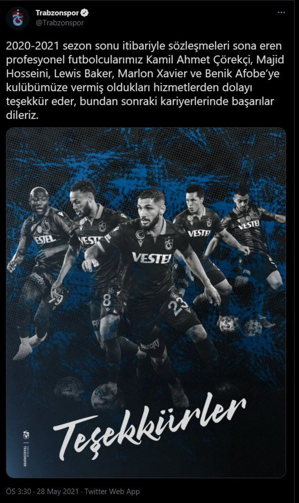 Trabzonspor resmen açıkladı! 5 oyuncu ile yollar ayrıldı - Resim: 0