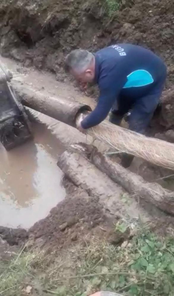 Herkes suda sıkıntı var sanıyordu! Bursa'da borudan çıkanları gören şok oldu - Resim: 0