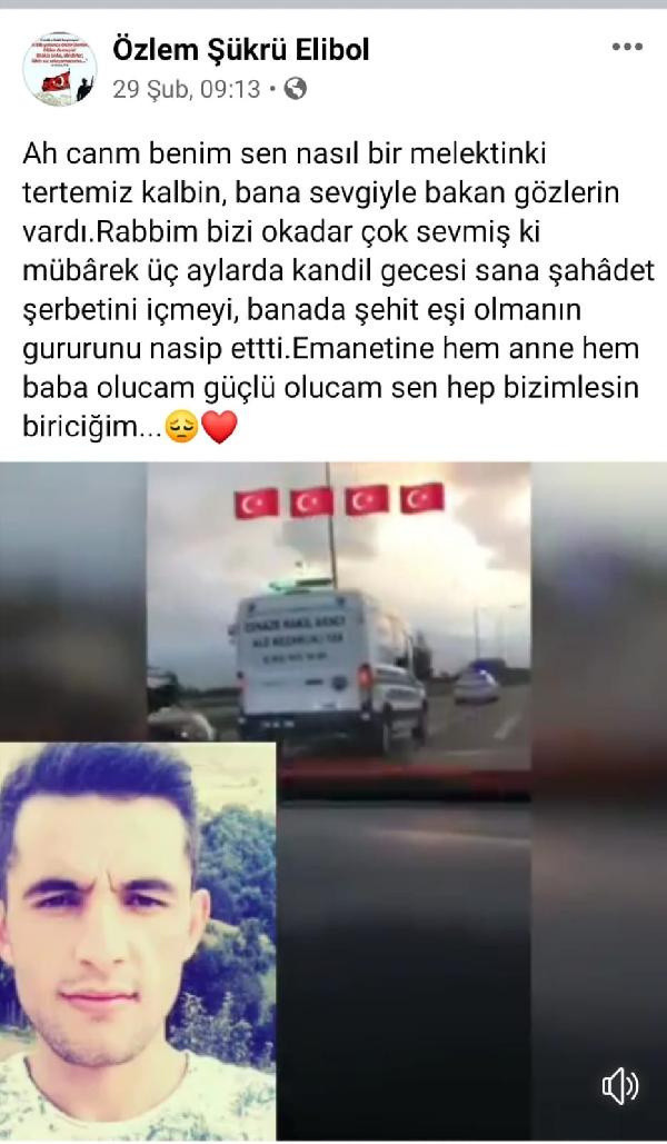 İdlib şehidi Şükrü Elibol'un hamile eşinden duygu yüklü mesaj - Resim: 1