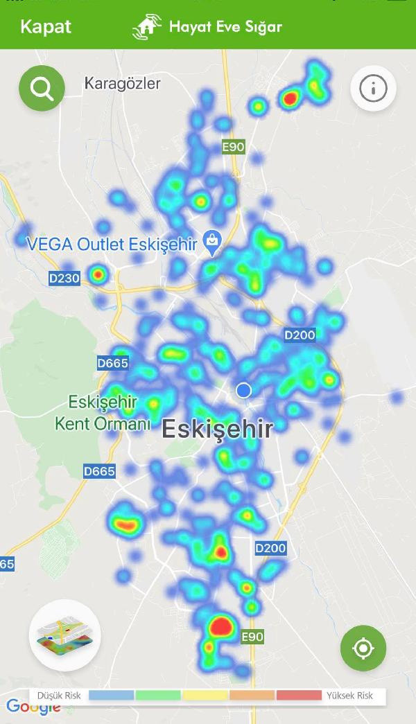 Eskişehir’in korona haritası maviye döndü - Resim: 1