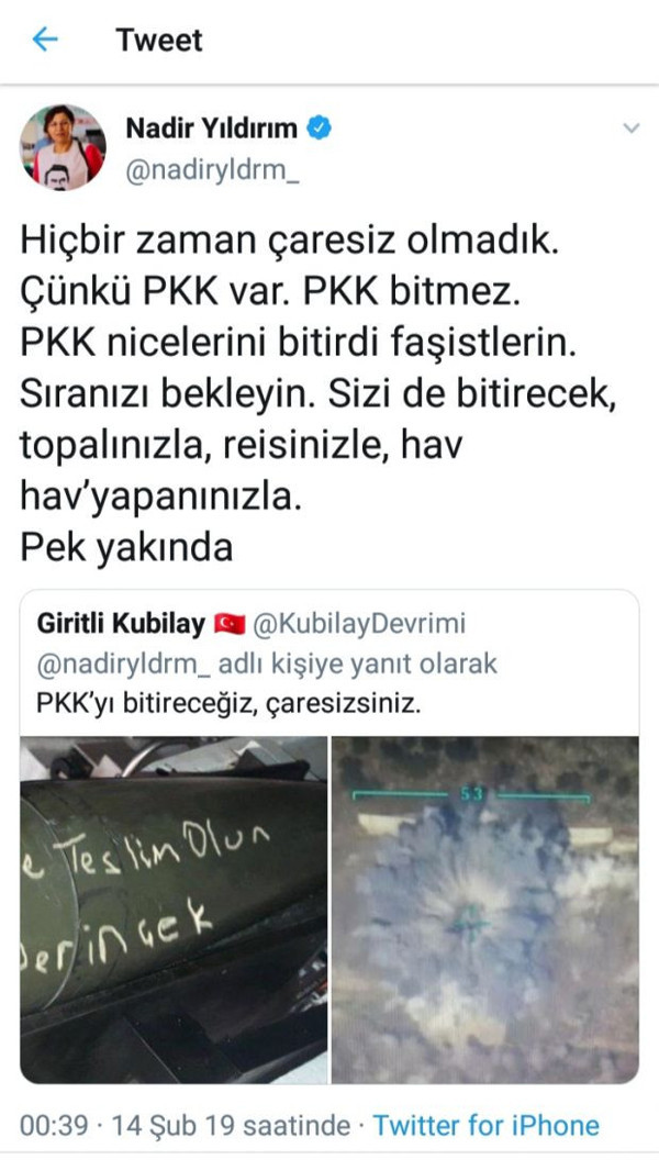 Eski HDP Milletvekili Nadir Yıldırım'dan skandal PKK paylaşımı! - Resim: 0