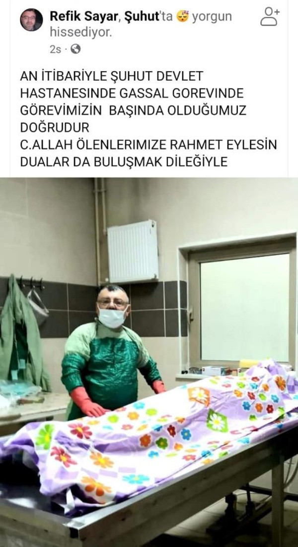 Afyonkarahisar'da gassaldan cenazeyle akılalmaz fotoğraf! Sosyal medya karıştı: İnceleme başlatıldı - Resim: 0
