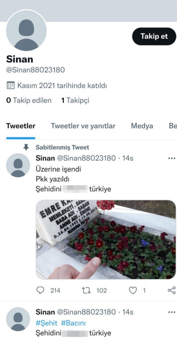 Kocaeli'de şehidin mezarına çirkin saldırı! Türklere küfür etti: Valilikten açıklama geldi - Resim: 0