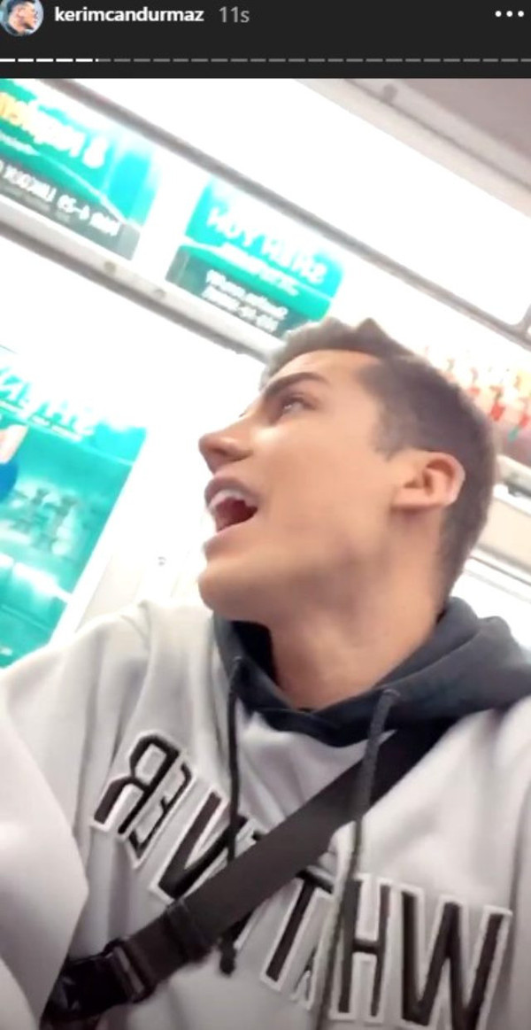 Kerimcan Durmaz, New York metrosunda bir adamla tartıştı küfürler havada uçuştu!