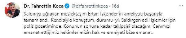 Ankara'da doktora bıçaklı saldırı! Fahrettin Koca duyurdu - Resim: 2