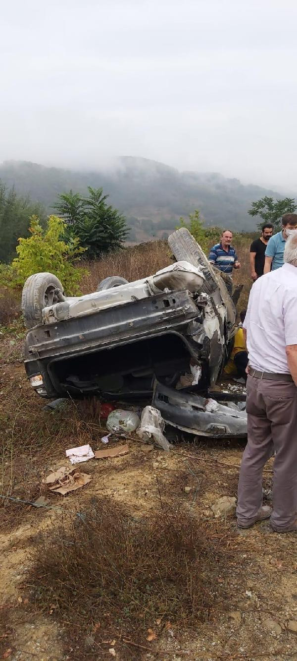 Tatil dönüşü feci kaza! Astsubayın kullandığı otomobil takla attı - Resim: 0