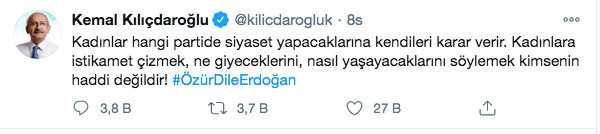Kemal Kılıçdaroğlu'ndan Erdoğan'ın sözlerine tepki: Özür dile Erdoğan - Resim: 0