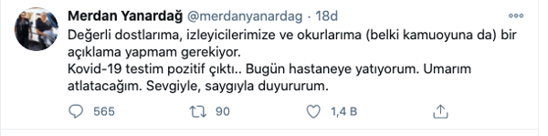Tele1'in sahibi Merdan Yanardağ hastaneye kaldırıldı! Twitter'dan duyurdu - Resim: 0
