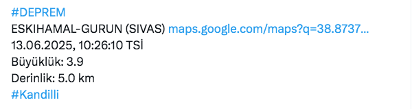 Sivas'ta deprem meydana geldi AFAD'dan açıklama - Resim: 1