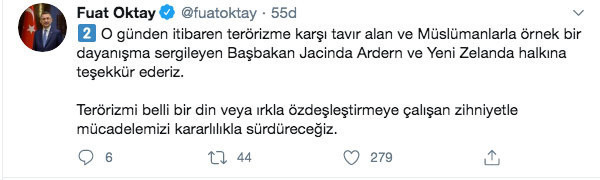 Fuat Oktay: Terörist Tarrant'a verilen cezayla adalet tecelli etti - Resim: 0