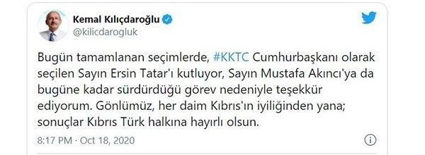 Türk siyasetçilerden Ersin Tatar'a tebrik yağdı - Resim: 4