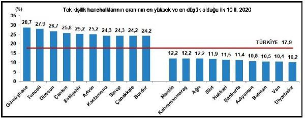 TÜİK'ten dikkat çeken istatistik! Tek yaşayanların sayısı arttı - Resim: 2