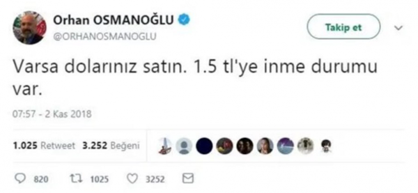 'Doların 1.5 TL'ye inme durumu var' tweetini silen Abdülhamid'in torunu sessizliği bozdu: Bir nasihatim var - Resim: 0