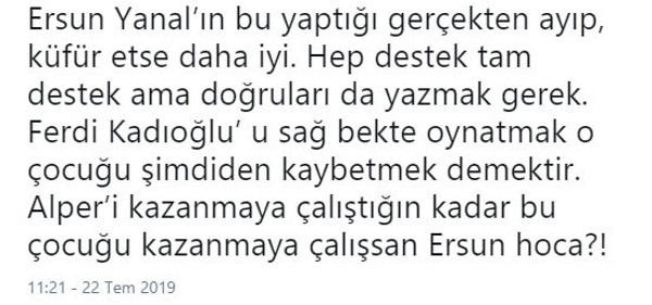 Fenerbahçeliler Ersun Yanal'ı topa tuttu: Bu yaptığı ayıp küfür etse daha iyi - Resim: 3