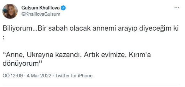 Ukrayna'daki Kırımlı gazeteci Gülsüm Khalilova tek hayalini açıkladı: Annemi arayıp diyeceğim ki... - Resim: 0