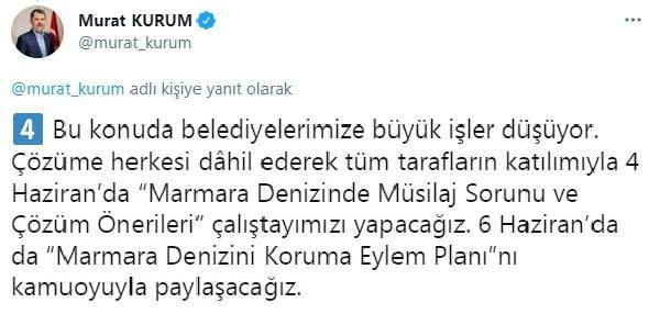 Bakan Murat Kurum: 300 kişilik ekibimizle Marmara Denizi'nde 91 noktayı denetliyoruz - Resim: 3