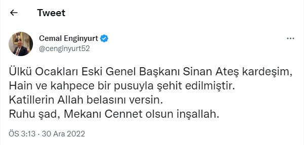 Ülkü Ocakları eski Genel Başkanı Sinan Ateş başından vurularak öldürüldü - Resim: 2