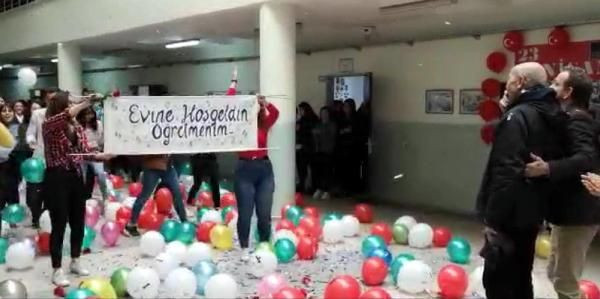 Tekirdağ'da öğretmene göz yaşartan karşılama - Resim: 3