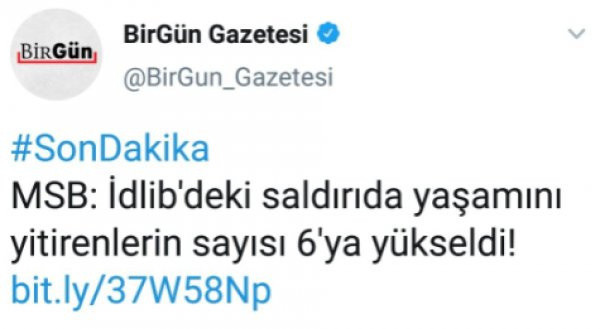 Birgün İdlib haberinde şehit diyemedi yazıklar olsun - Resim: 0