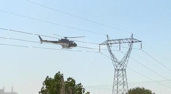 Şanlıurfa'da yüksek gerilim hattı helikopterle temizlendi! Vatandaşlar paniğe kapıldı - Resim: 1