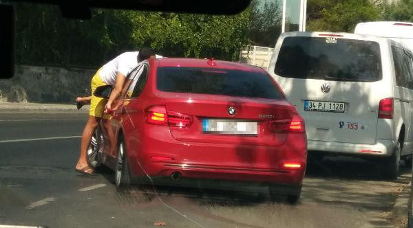 Sarıyer'de çok ilginç anlar! Kavga ettiği eşine kızan kadının yaptığına bak - Resim: 4
