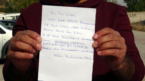 Depremzedenin mektubu duygulandırdı! Yıllar önce kendisine gönderilmişti şimdi İzmir'e gönderdi - Resim: 0