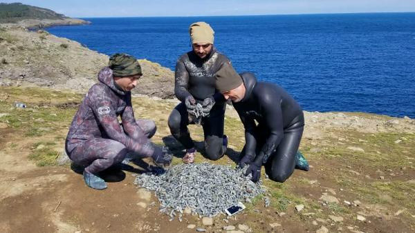 Sinop'ta hobi olarak denize dalıp 51 kilo çıkardılar! Gören şaştı kaldı - Resim: 0