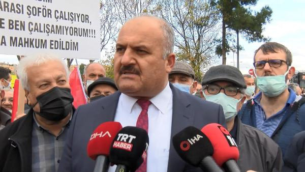 İstanbul'da taksiciler eylem yaptı! 'Kendimi asacağım' deyip seslendi: Kırmızı kart gösteriyoruz - Resim: 0