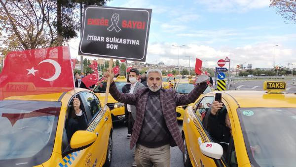 İstanbul'da taksiciler eylem yaptı! 'Kendimi asacağım' deyip seslendi: Kırmızı kart gösteriyoruz - Resim: 1