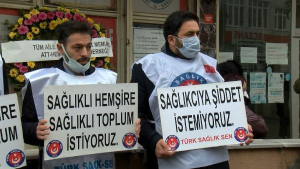 Başından vurularak öldürülen Ömür Erez hemşire için İstanbul'da protesto: Her gün birine ağlıyoruz - Resim: 0