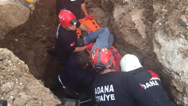 Toprak altında kalan işçi ölümden döndü! - Resim: 2