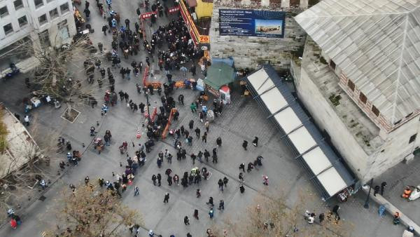 Yüzlerce metrelik "umut kuyruğu" havadan görüntülendi - Resim: 1
