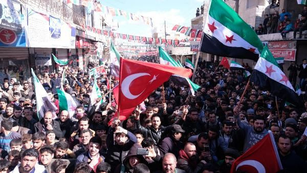 Suriye'de Mehmetçiğe destek mitingi - Resim: 4