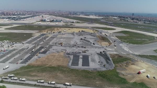 Atatürk Havalimanı'na yapılan koronavirüs hastanesi için beton dökülmeye başlandı - Resim: 2