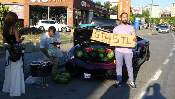 İstanbul'da ilginç olay! Milyonluk ultra lüks aracında kilosu 5 liradan karpuz sattı - Resim: 2
