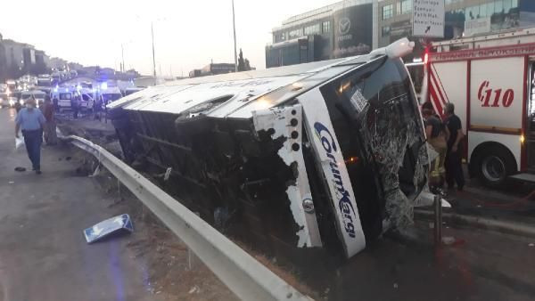 İstanbul'da yolcu otobüsü devrildi! Çok sayıda yaralı var - Resim: 2