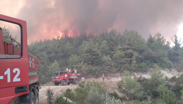 Hatay'da korkutan yangın yerleşim yerlerine yaklaştı - Resim: 0