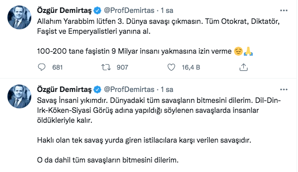 özgür demirtaş twit
