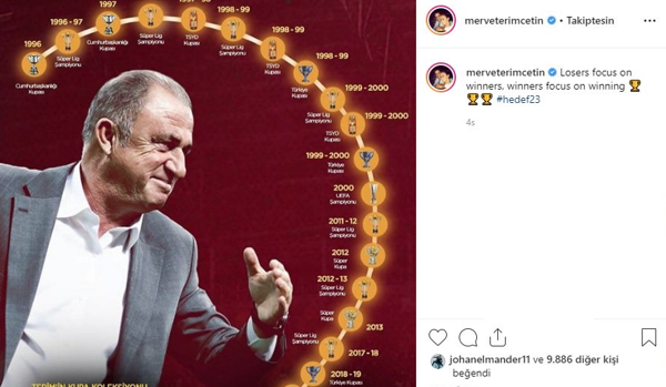 Ali Koç'un Fatih Terim göndermesine Merve Terim'den olay paylaşım - Resim: 0
