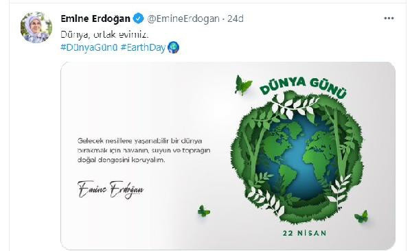 Emine Erdoğan'dan 'Dünya Günü' mesajı - Resim: 0