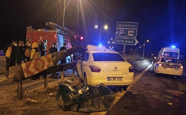 İstanbul'da feci kaza! TEM'de bariyerlere saplanan otomobilin motoru fırlayıp gitti: 1 ölü - Resim: 3