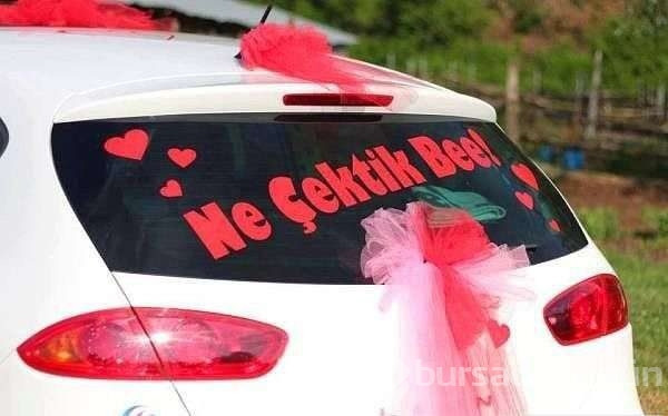 Evlendirirken güldüren düğün arabası yazıları - Resim: 4