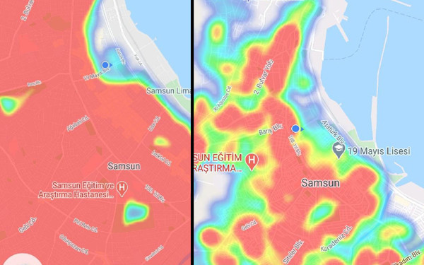 Samsun'da tedbirler fayda verdi! Haritadaki değişim vatandaşı sevindirdi - Resim: 0