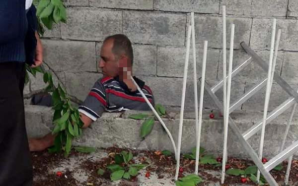 Kiraz toplarken boynuna demir saplandı - Resim: 2