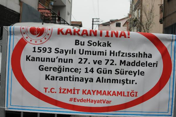 İzmit'de bir bina ve bir sokak koranavirüs karantinasına alındı - Resim: 0