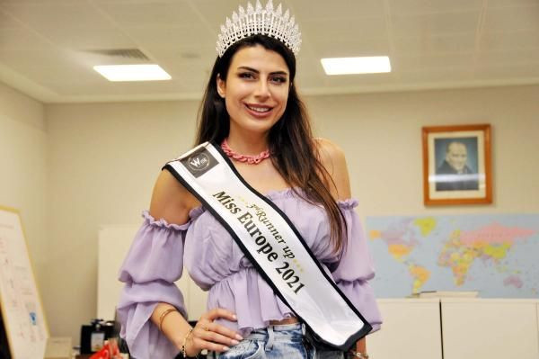 Duygu Çakmak Lübnan'da düzenlenen 'Miss Europe 2021' yarışmasında üçüncü oldu - Resim: 2