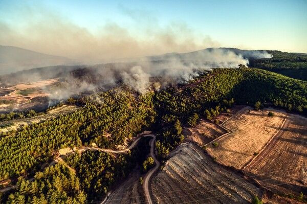Muğla Marmaris'te yürek dağlayan kareler! Helikopterden görüntülendi - Resim: 3