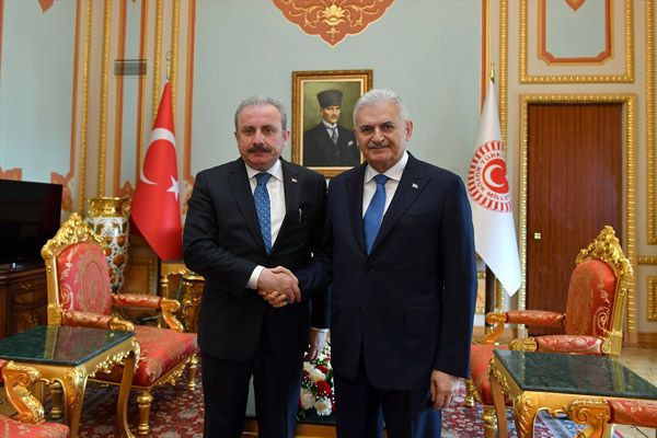 Meclis Başkanı Şentop'un ilk ziyaretçisi Binali Yıldırım oldu - Resim: 0