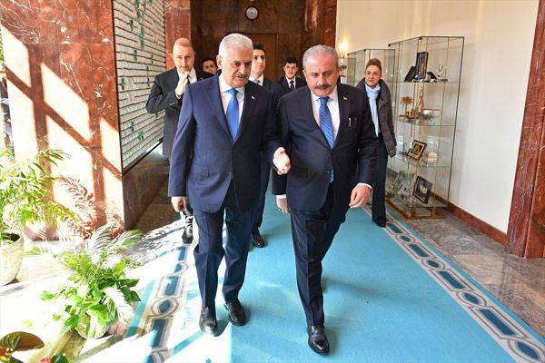 Meclis Başkanı Şentop'un ilk ziyaretçisi Binali Yıldırım oldu - Resim: 2